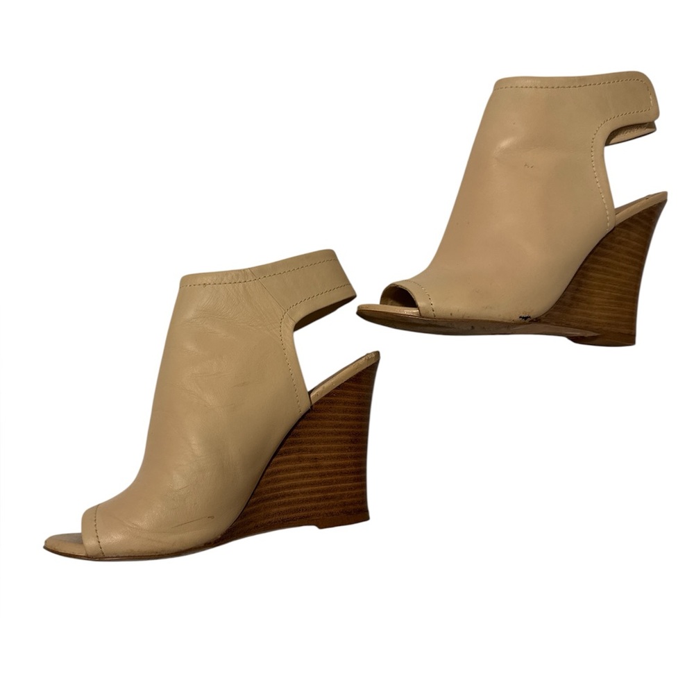 Aldo Cream Peep-Toe Wedges